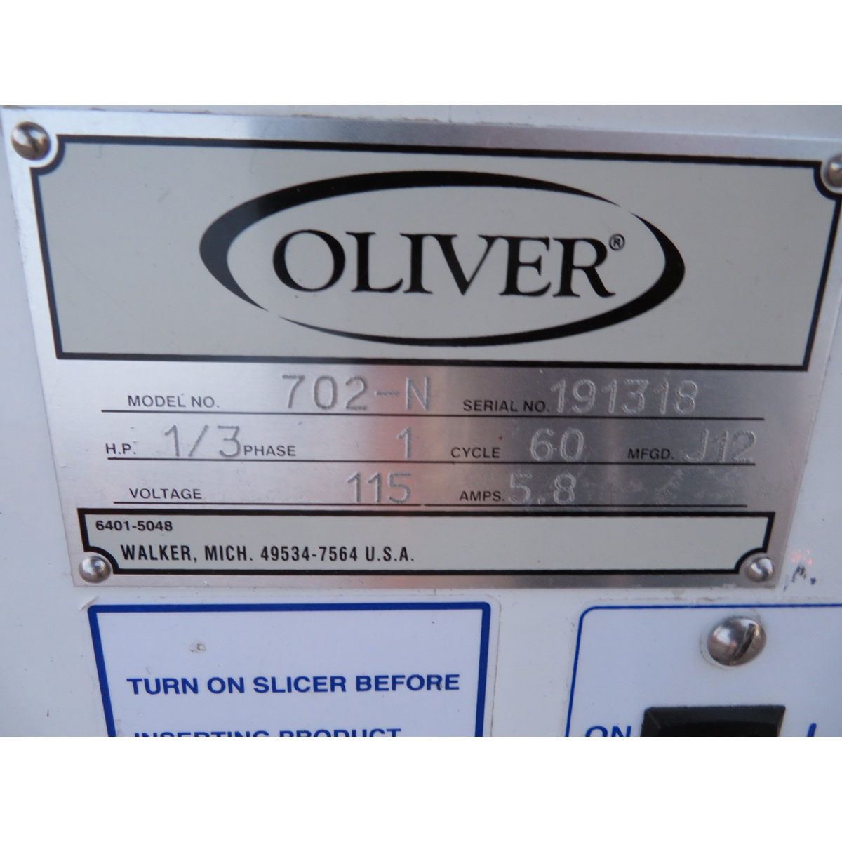 Oliver 702N Bagel Slicer, Used Excellent Condition image 3
