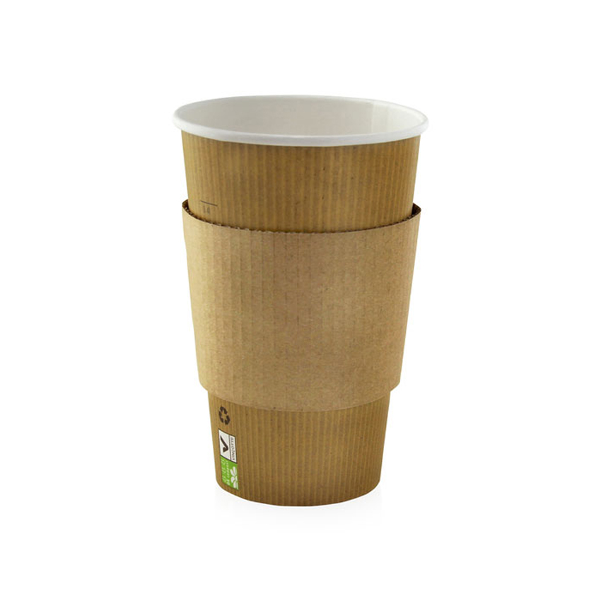 Packnwood Compostable Single Wall Paper Cup, 16 oz, 3.5" Dia. x 5.3" H, Case of 1000  image 2