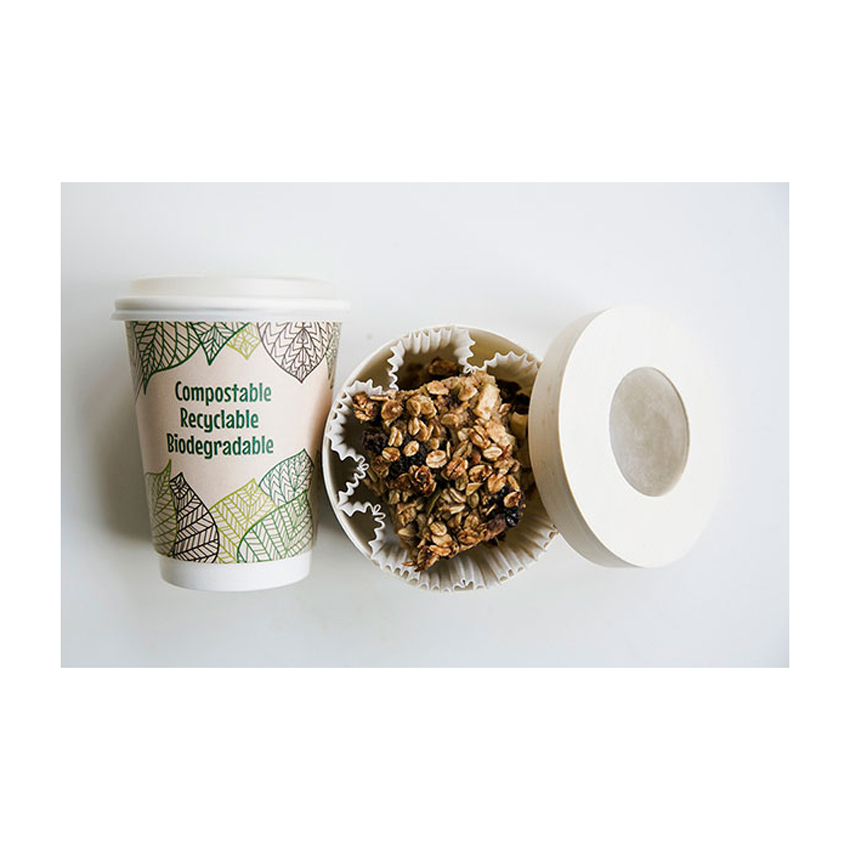 Packnwood Double Wall Compostable Paper Cups, 10 oz, 3.5" Dia. x 3.7" H, Case of 500 image 7