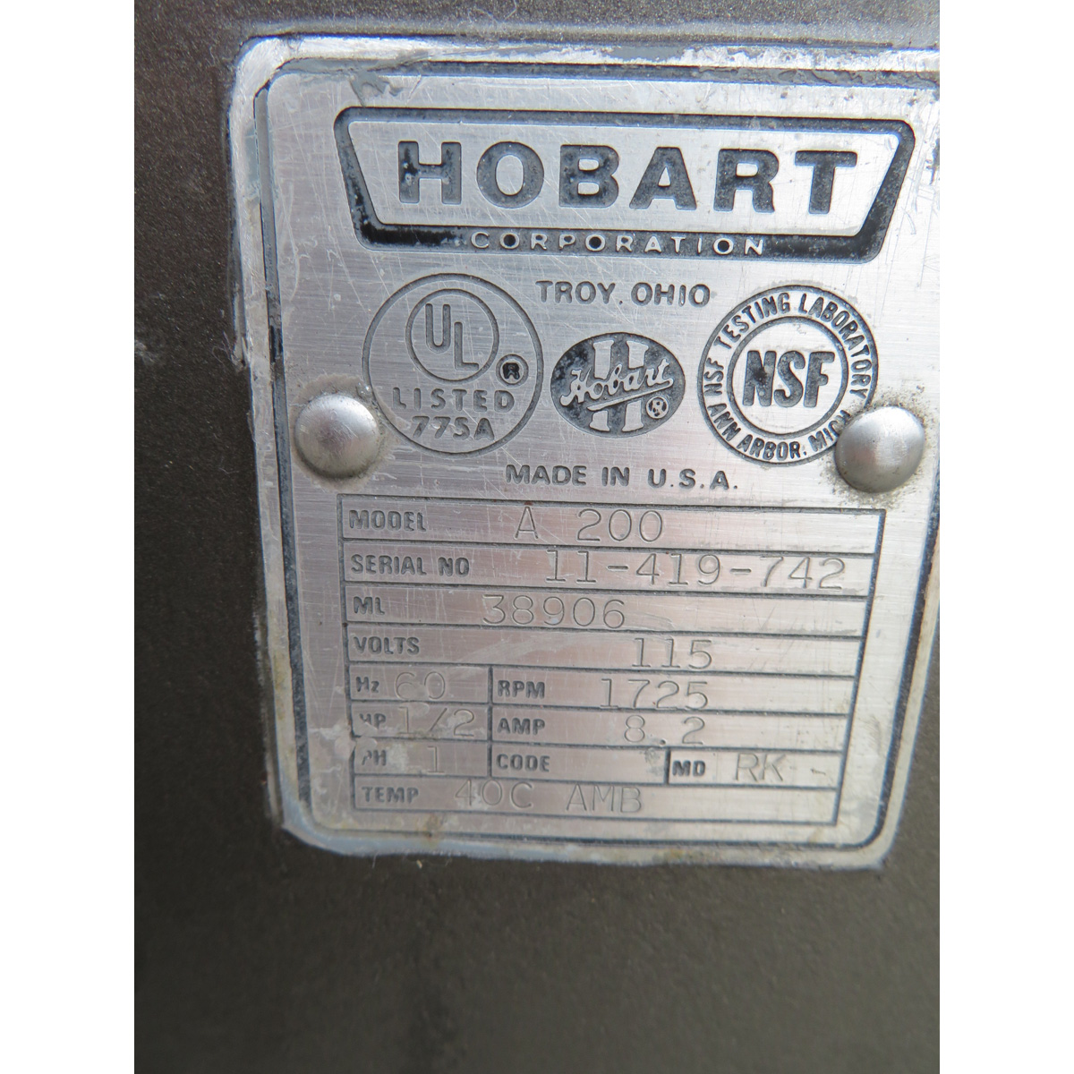 Hobart 20 Quart A200 Mixer, Used Great Condition image 2