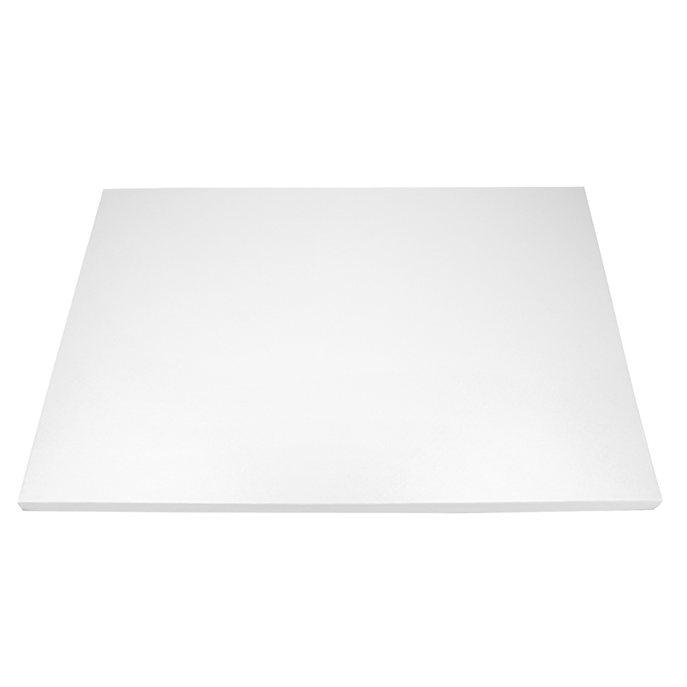 O'Creme Half Size Rectangular White Foil Cake Board, 1/2" Thick, Pack of 5 image 1