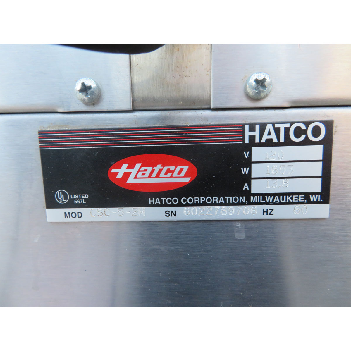 Hatco CSC-5-2M Cook & Hold Oven, Used Very Good Condition image 5