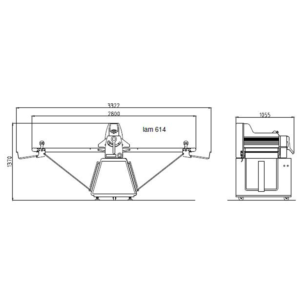 Tekno Stamap LAM-614 Reversible Dough Sheeter, Used Excellent Condition image 10