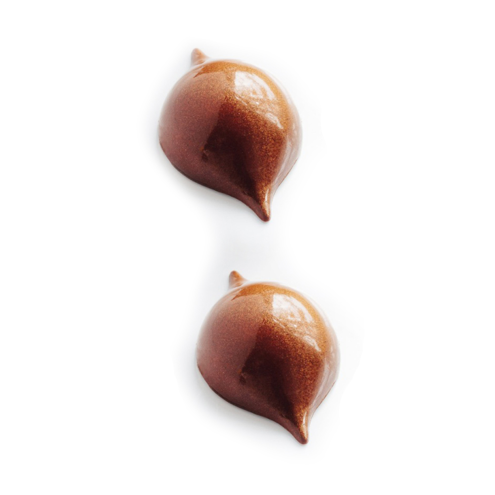 Chocolate World Clear Polycarbonate Chocolate Mold, Praline Curve, 21 Cavities image 1