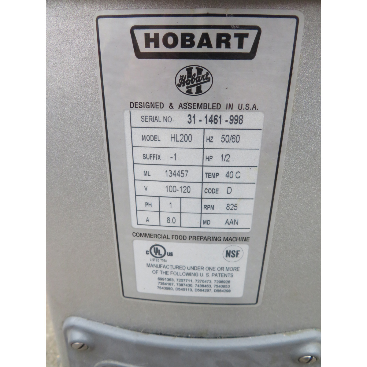 Hobart 20 Quart HL200 Legacy Mixer, Used Great Condition image 2