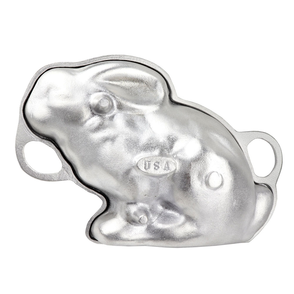 O'Creme Sitting Easter Bunny Heavy Duty Aluminum Cake Mold, Two Piece image 2