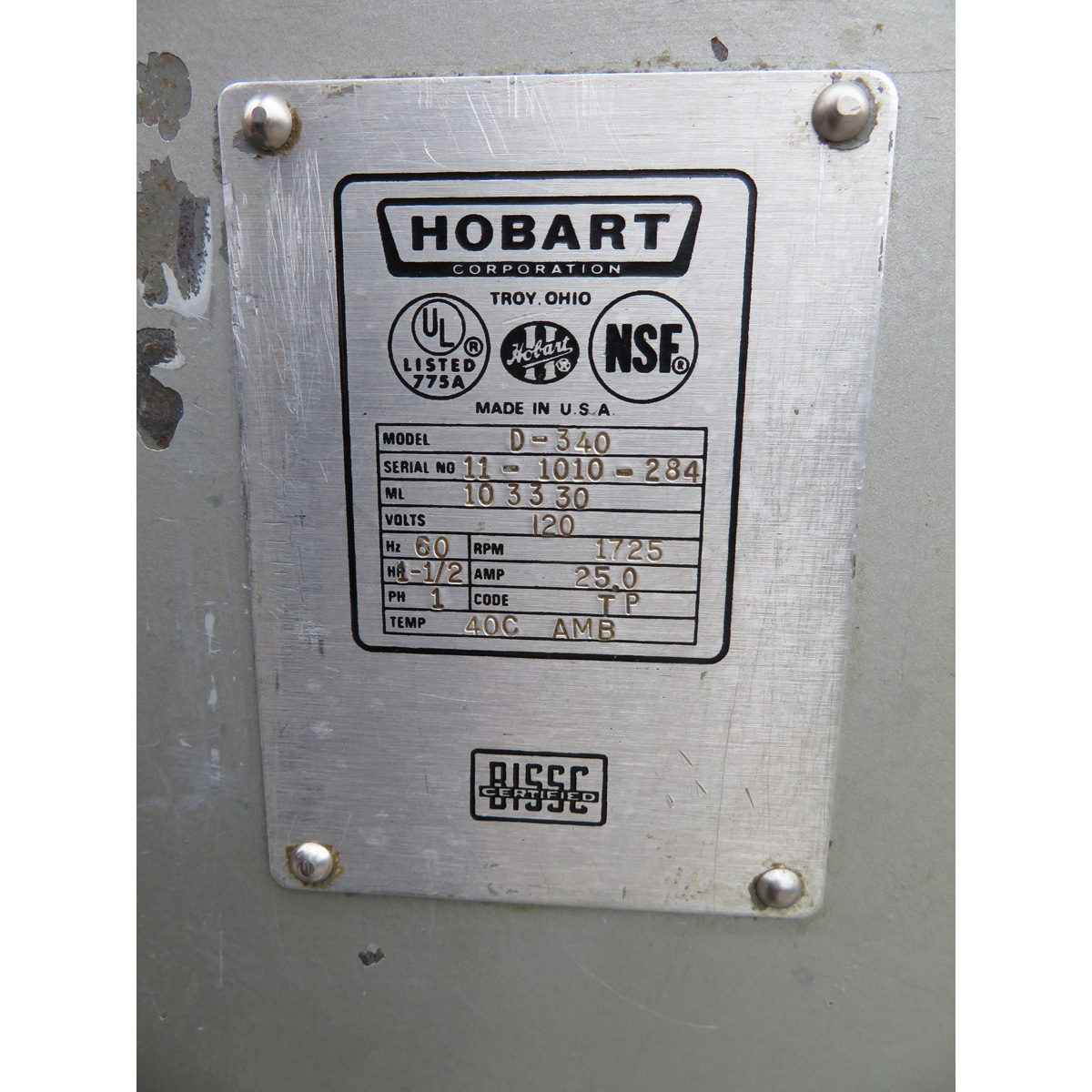 Hobart 40 Quart D340 Mixer, Used Good Condition image 3