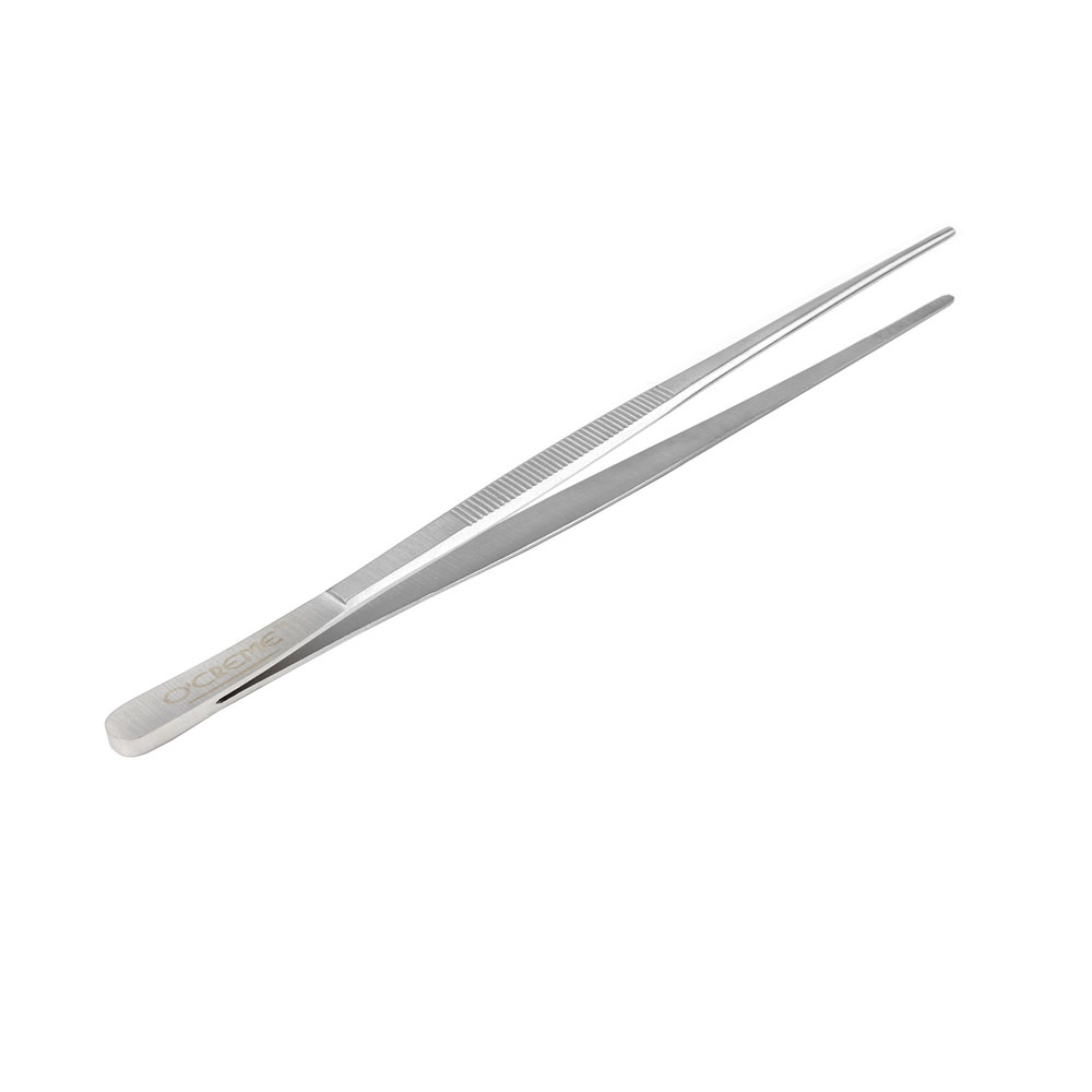 O'Creme Stainless Steel Straight Tip Tweezers, 10"   image 1