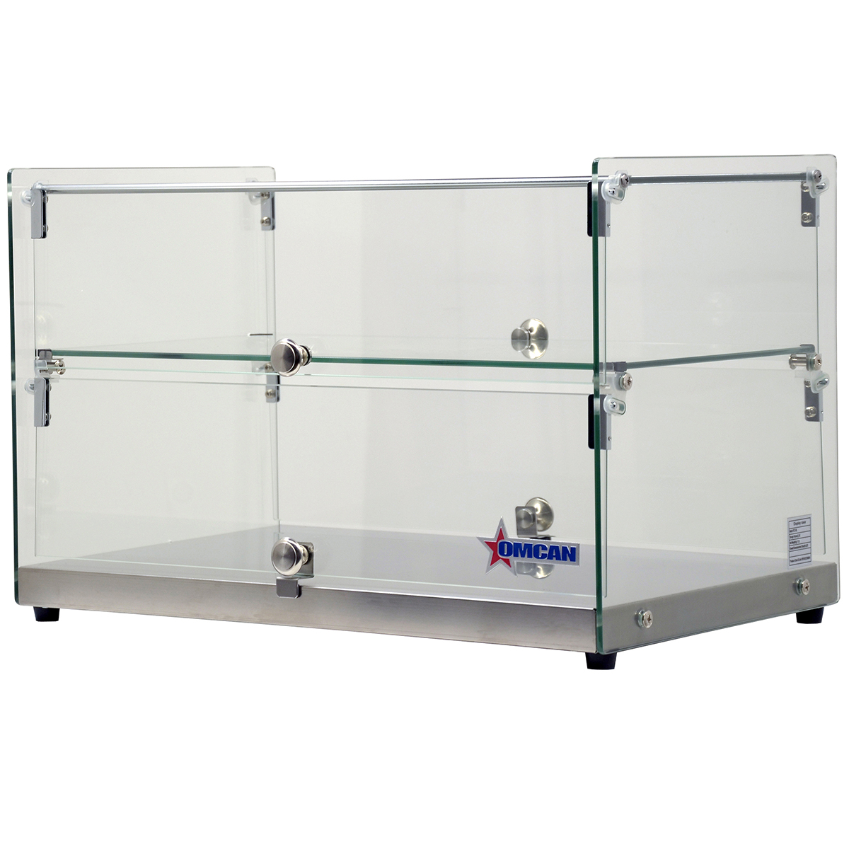Omcan 44373 Countertop Food Display Case w/Square Front Glass, 22"W, 50 L Capacity image 1