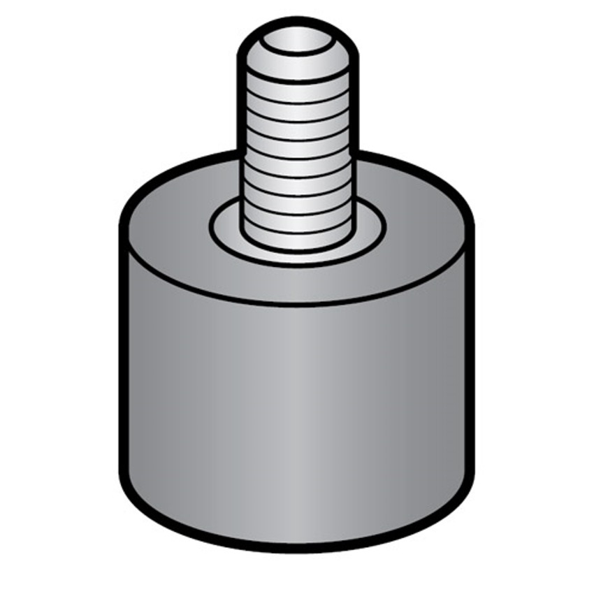 Rubber Support Foot With Threaded Stud For Hobart Slicers OEM # B-18682-1 image 1