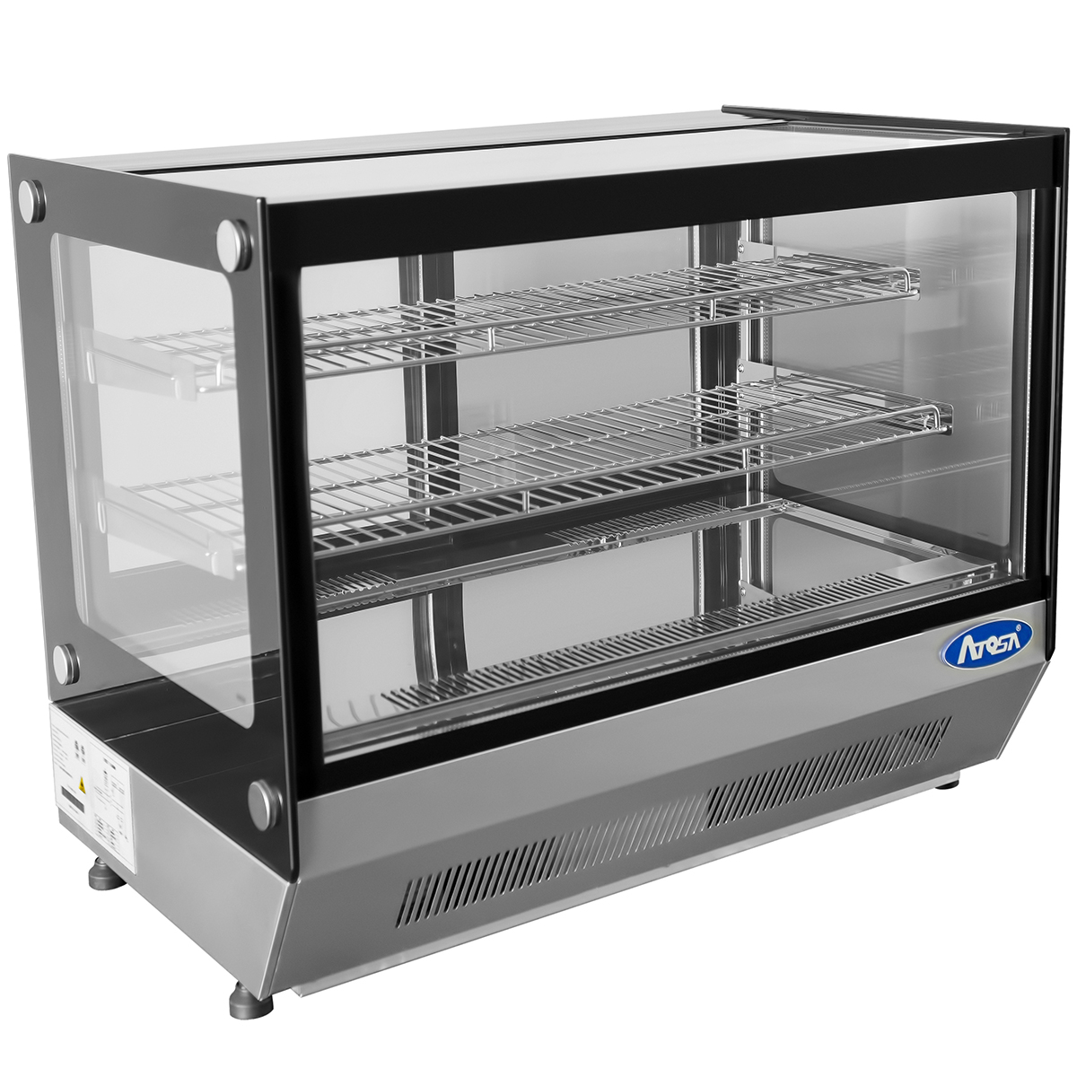 Atosa CRDS-42 Refrigerated Countertop Display Case, 4.2 Cu. Ft., Flat Glass - 27-3/5"W x 22-1/10"D x 26-2/5"H image 1