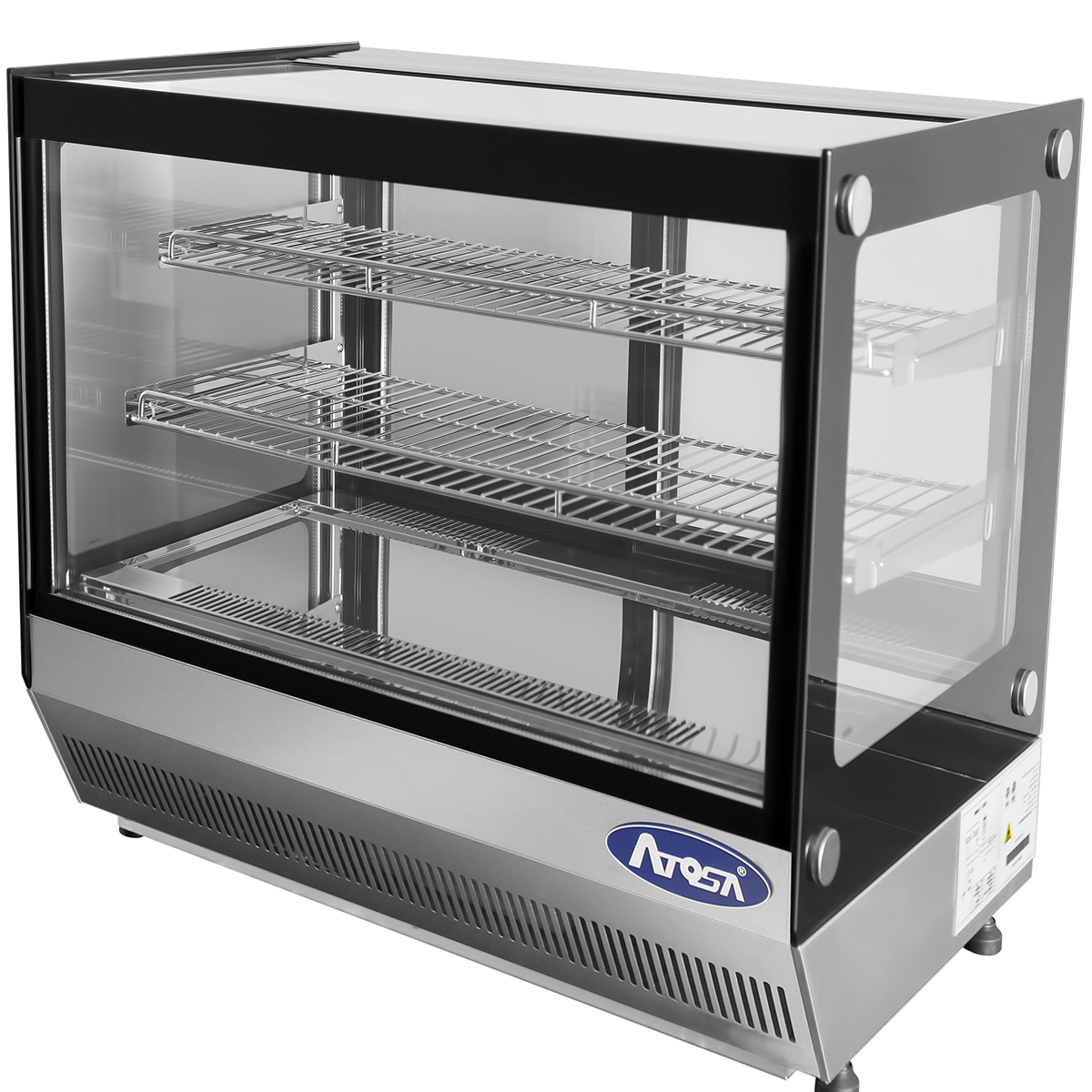 Atosa CRDS-42 Refrigerated Countertop Display Case, 4.2 Cu. Ft., Flat Glass - 27-3/5"W x 22-1/10"D x 26-2/5"H image 2