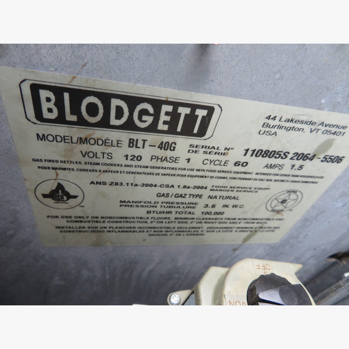 Blodgett BLT-40G Skillet, Used Excellent Condition image 1
