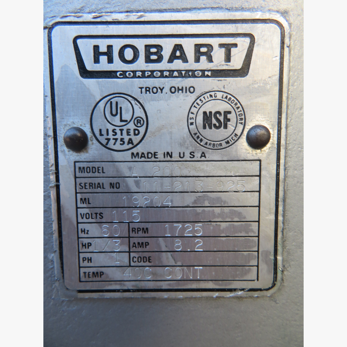 Hobart 20 Quart A200 Mixer, Used Excellent Condition image 3