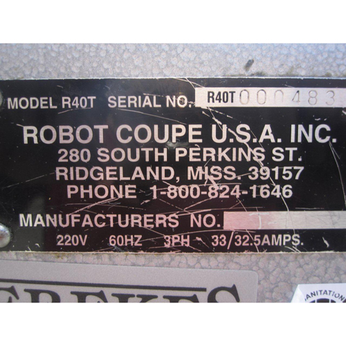 Robot Coupe Vertical Cutter Mixer Model # R40T Used Very Good Condition image 8