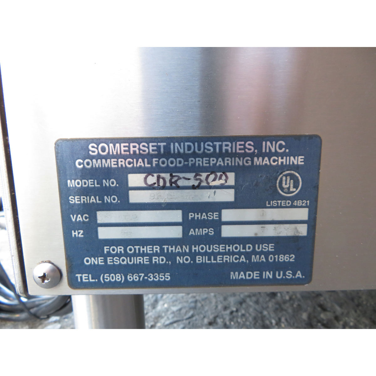 Somerset CDR-500S Dough Sheeter, Used Great Condition image 3