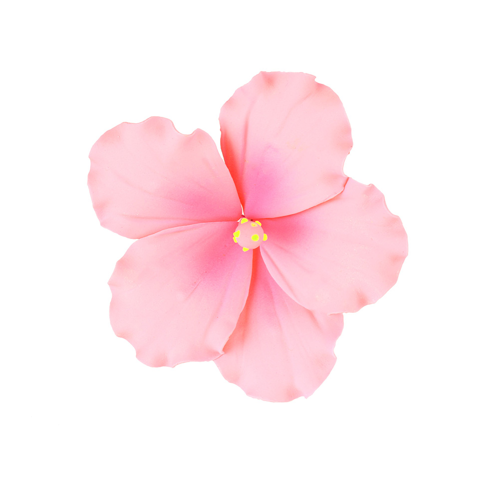 Light Pink Hibiscus Gumpaste Flowers - Set of 3 image 1