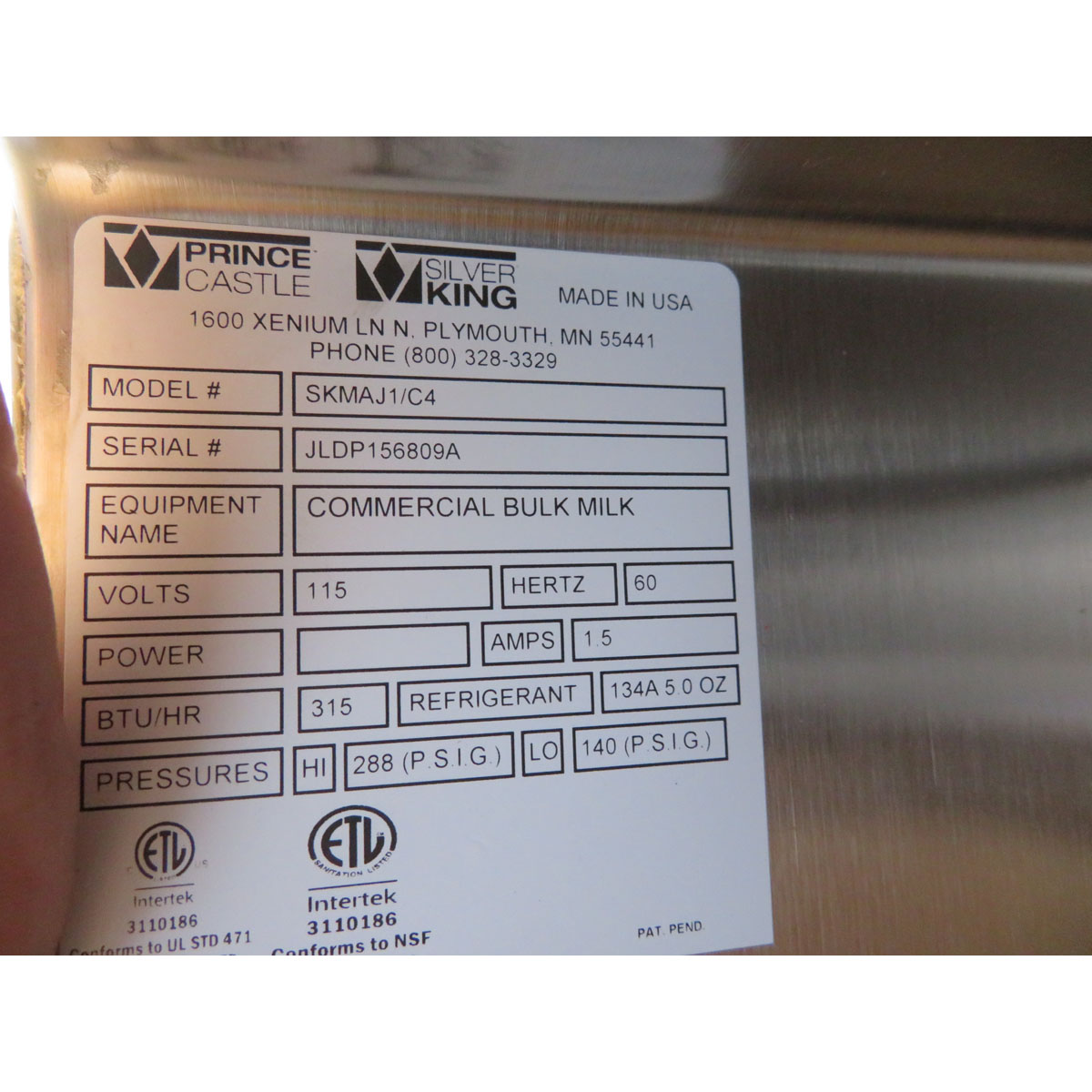 Silver King SKMAJ1/C4 1 Valve Refrigerated Milk Dispenser, New image 3