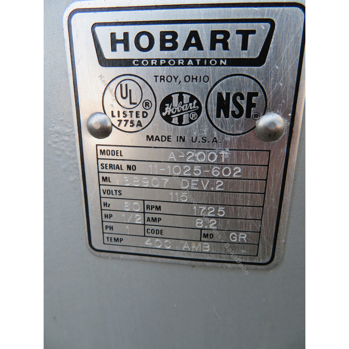Hobart 20 Quart A200T Mixer, Used Excellent Condition image 3