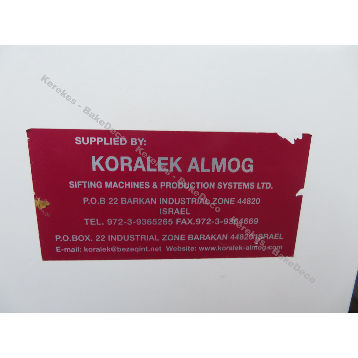 Koralek-Almog Commercial 50 Mesh Flour Sifter GLZ 200X500, Used Excellent Condition image 8