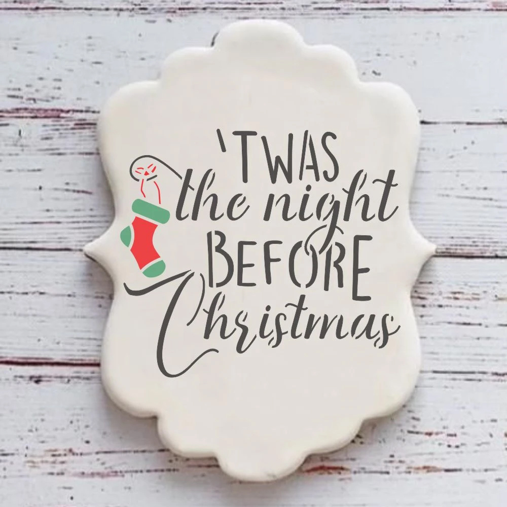 Confection Couture The Night Before Christmas Cookie Stencil image 1