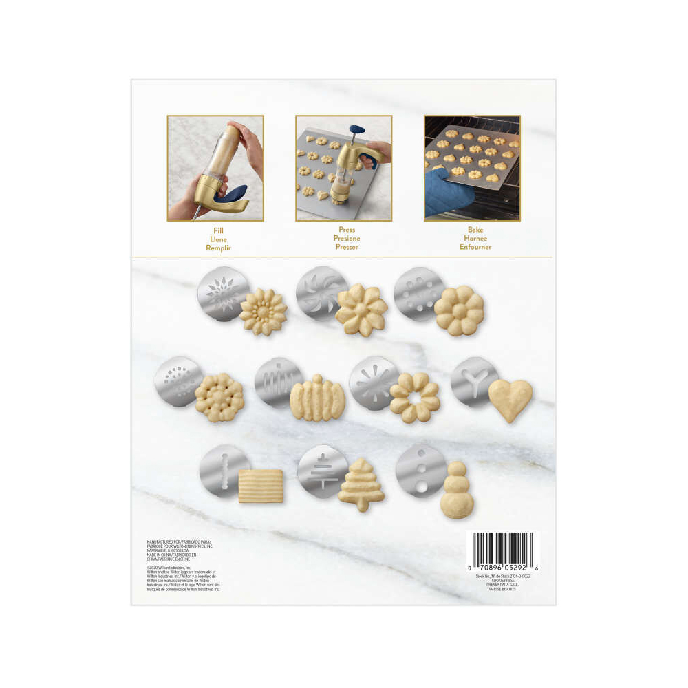 Wilton Blue and Gold Cookie Press Set image 3