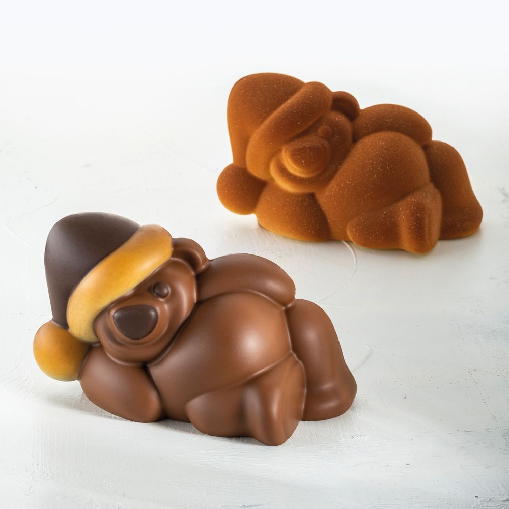 Pavoni KT193 Thermoformed Plastic Chocolate Mold, Comfort Teddy image 1