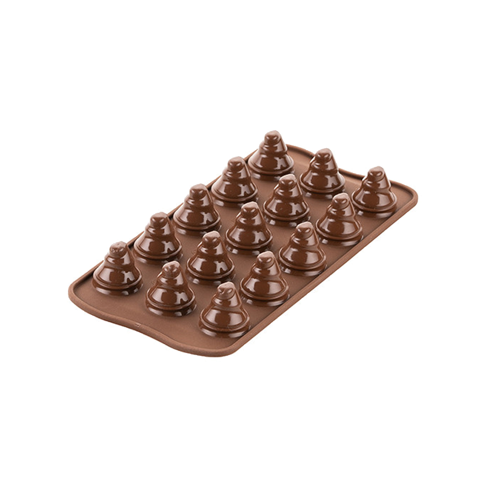 Silikomart Silicone Chocolate Mold, Choco Trees, 15 Cavities image 1