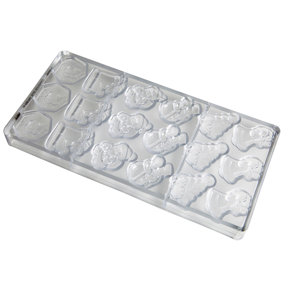 Chocolate World Clear Polycarbonate Chocolate Mold, Christmas Garnish image 1