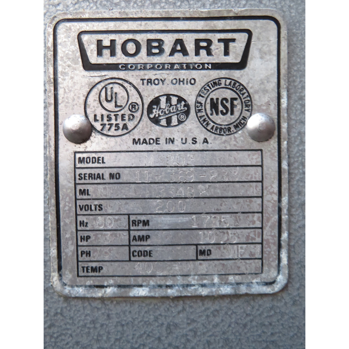 Hobart 80 Quart M802 Mixer, Used Great Condition image 5