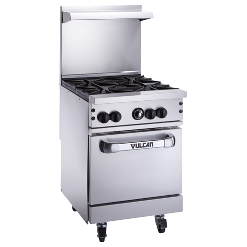 Vulcan 24S-4B Standard Oven and 4 Burners 24