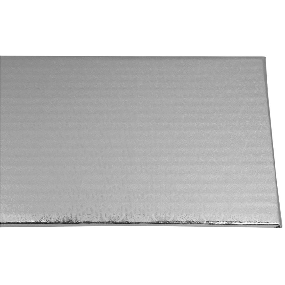 O'Creme Silver Log Cake Board, 14-1/5" x 5" x 1/4" - Pack of 10 image 2