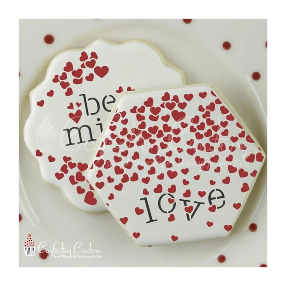 Confection Couture Valentine Confetti Cookie Stencil image 1