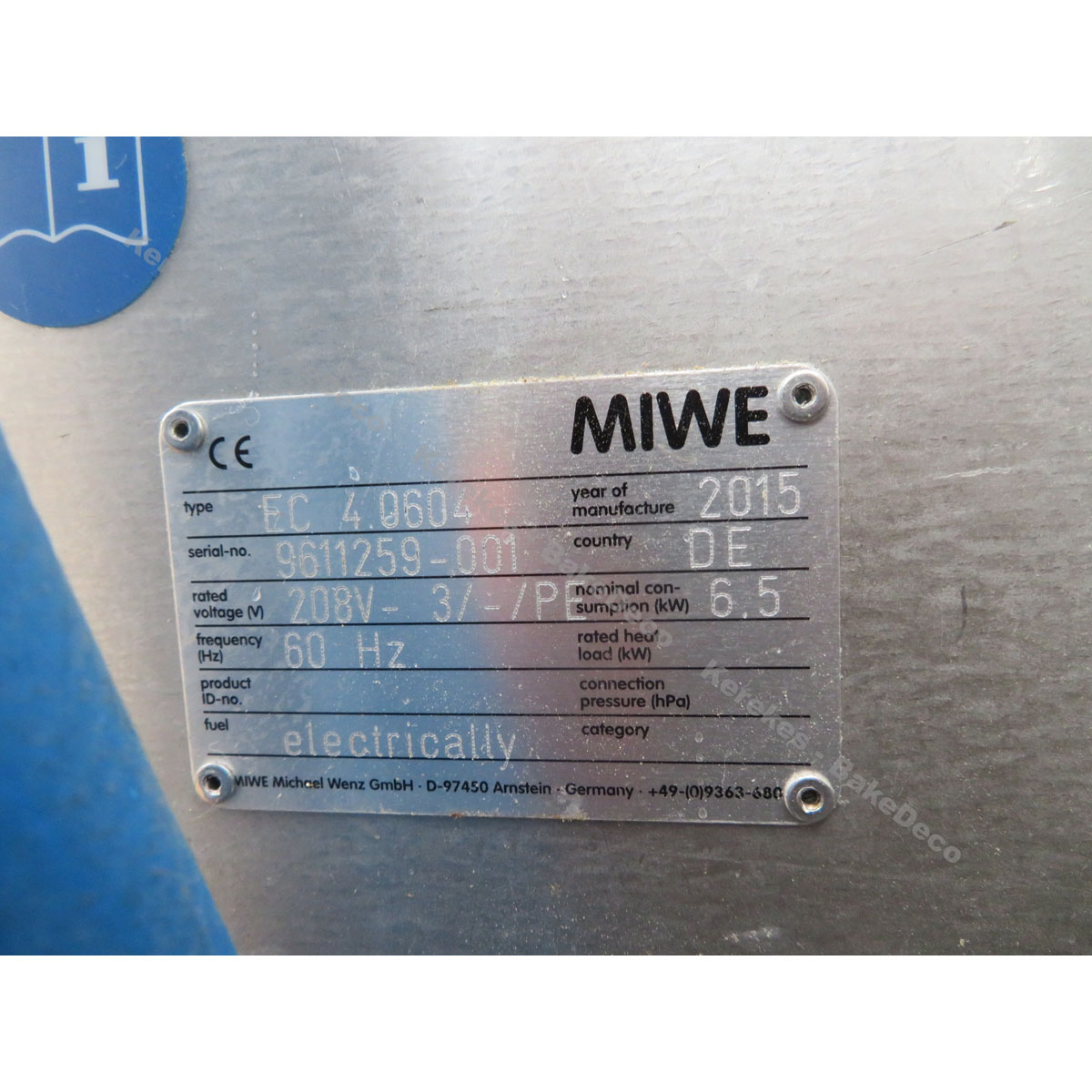 Miwe EC 4.0604 Electric Convection Oven, Used Great Condition image 4