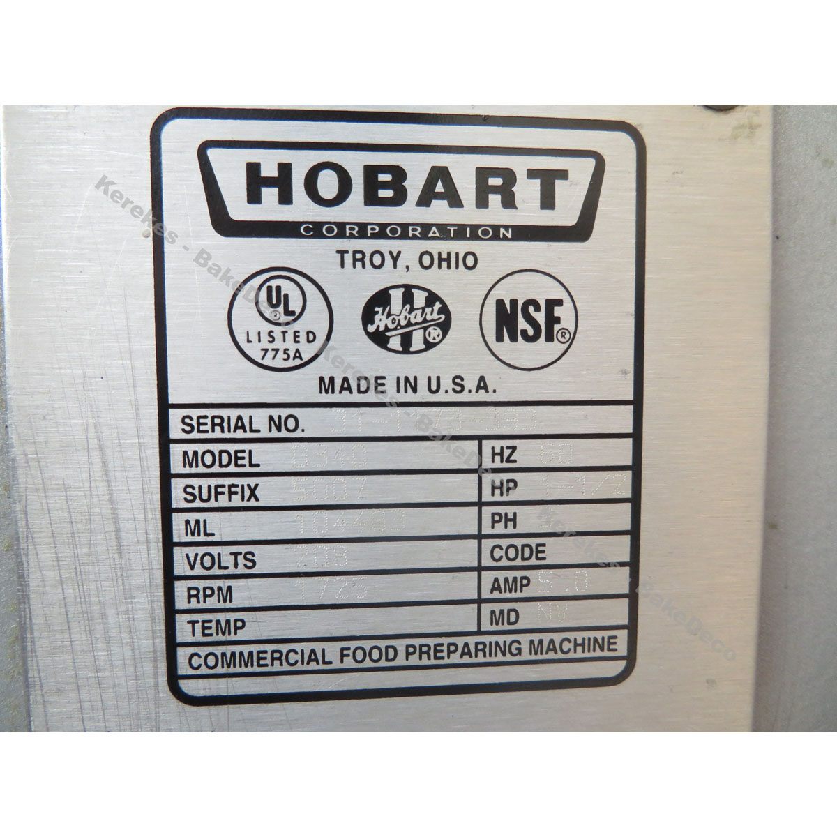 Hobart 40 Quart D340 Mixer, Used Excellent Condition image 3