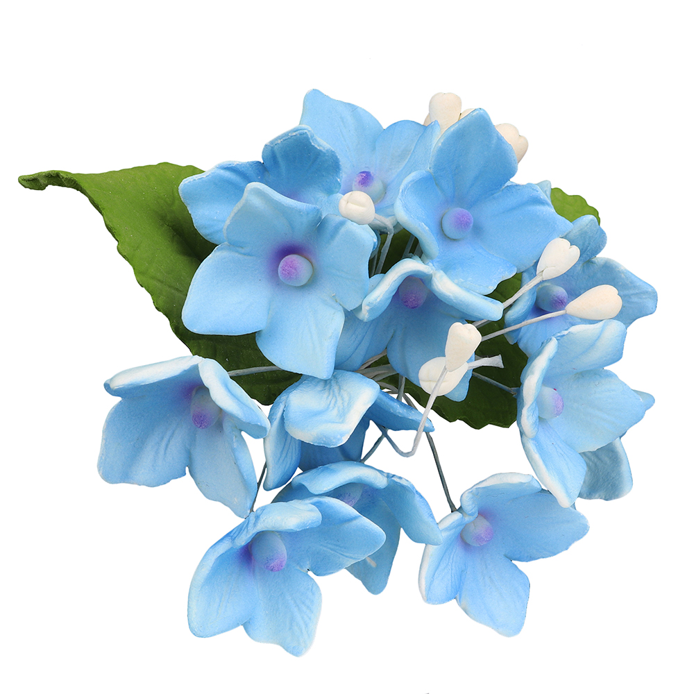 O'Creme Blue Hydrangea Spray Gumpaste Flowers - Set of 3 image 1