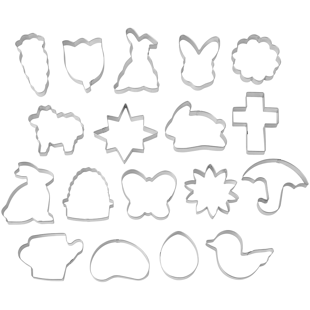 Wilton Easter & Spring Metal Cookie Cutters - Set of 18 image 1