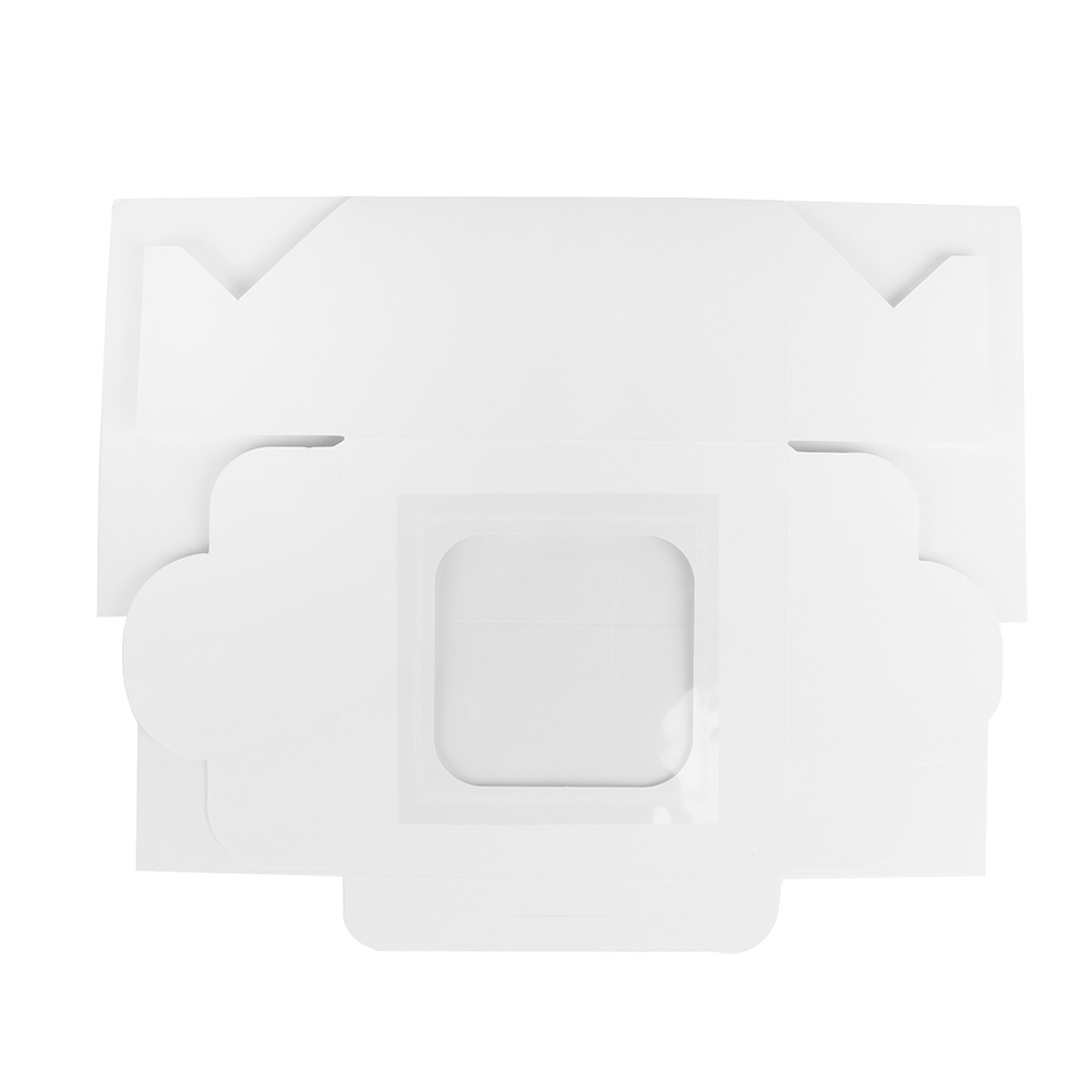 O'Creme White Cardboard Cake Box with Window, 7" x 7" x 4" - Case of 100 image 2