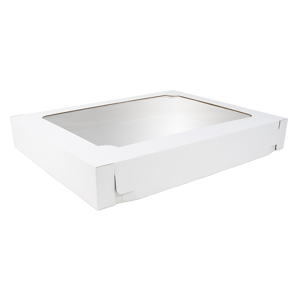 O'Creme White Quarter Size, 8" Deep, Cake Box with Window - Pack of 5 image 2