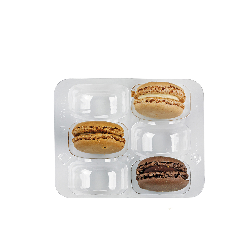 Packnwood Insert for 6 Macarons with Clip Closure, 4.5" x 3.9" - Case of 250 image 2