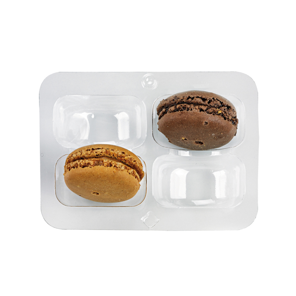 Packnwood Insert for 4 Macarons with Clip Closure, 4.3" x 3", Case of 250 image 2