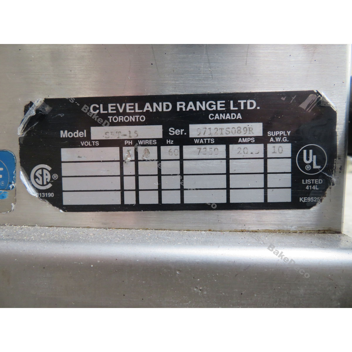 Cleveland SET15 Tilt Skillet 15 Gallon, Used Excellent Condition image 4