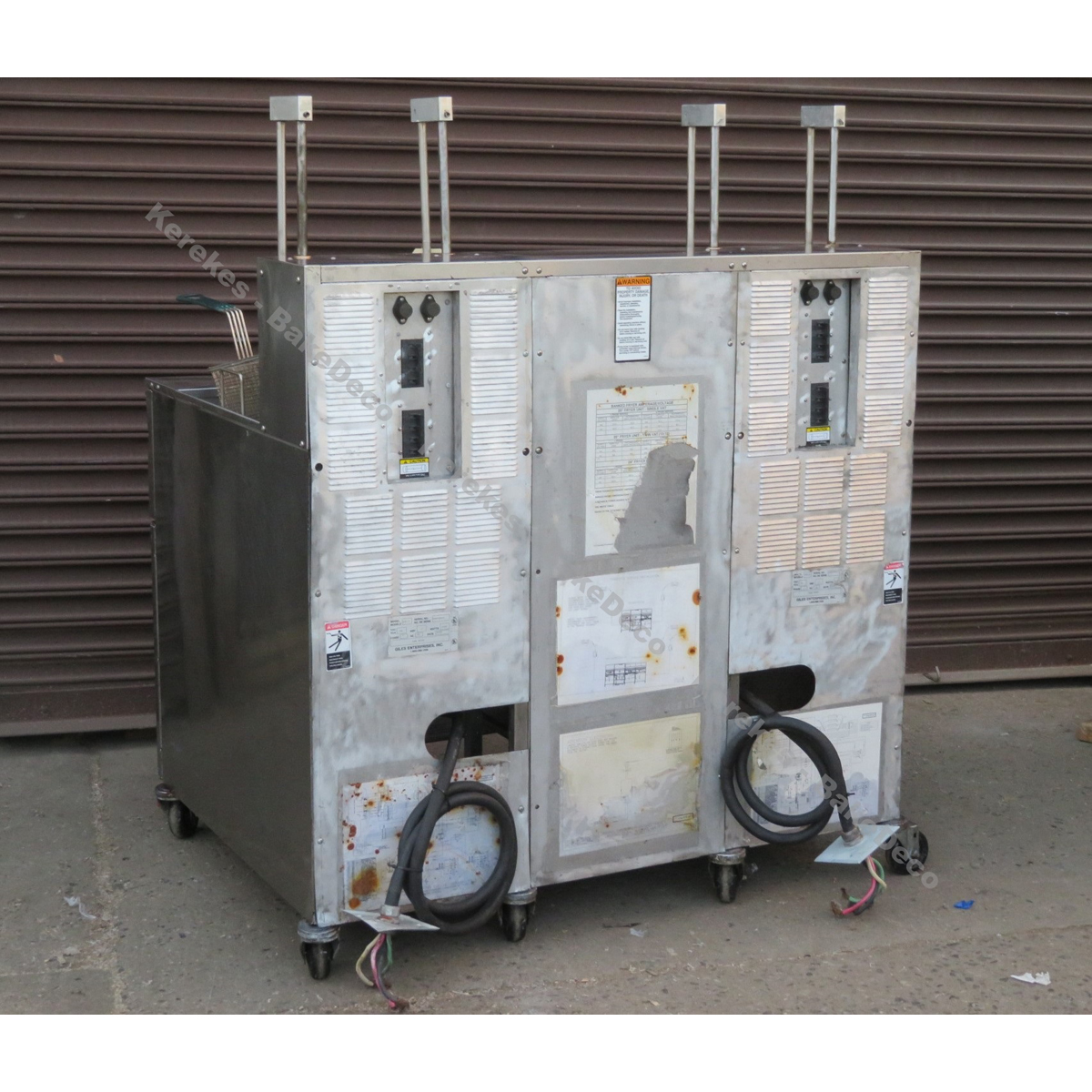 Giles Electric Banked Fryer EOF-14/FFLT/14, W/Autolift System, Used Excellent Condition image 4