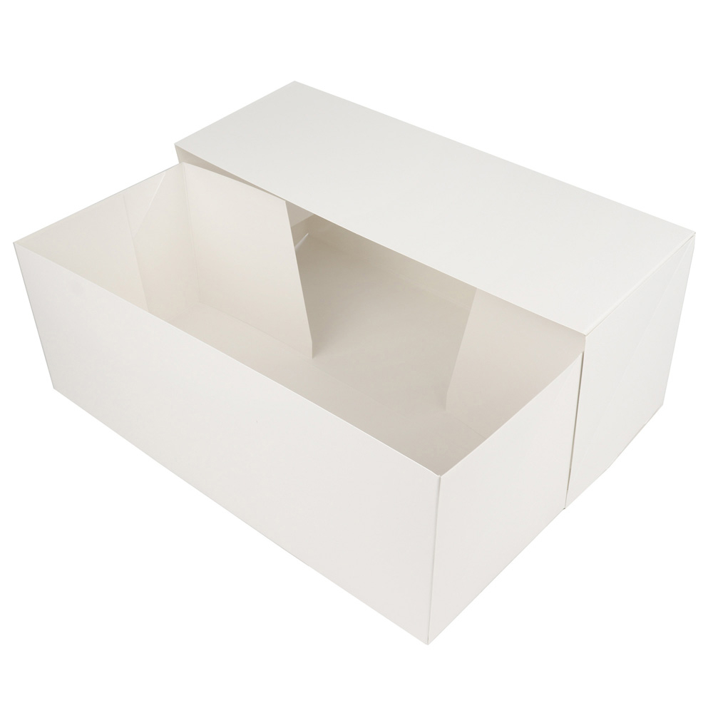 O'Creme White Log Box with Scalloped Window, 14.5" x 5" x 3" - Case of 100 image 2