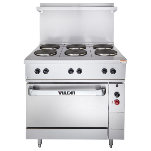 Vulcan EV36S-6FP Electric Restaurant Range 36