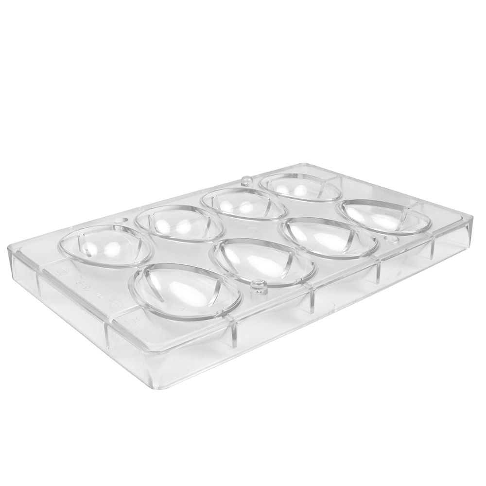 Polycarbonate Chocolate Mold Egg 2-7/8", 8 Cavities image 2