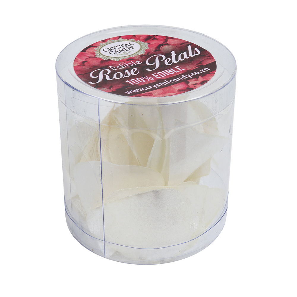 Crystal Candy Bridal Shine White Edible Rose Petals image 1