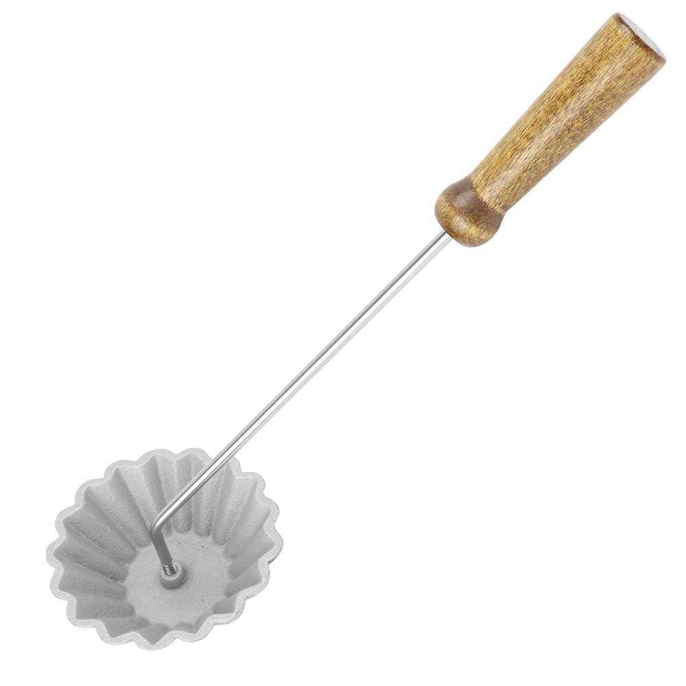 thumbnail image 2 of 6-Piece Rosette Iron Set For Bunuelos & Cookies - 4 Interchangeable Heads (Star, Flower, Circle) & 2 Handles For Safe, Easy Baking 2 of 13