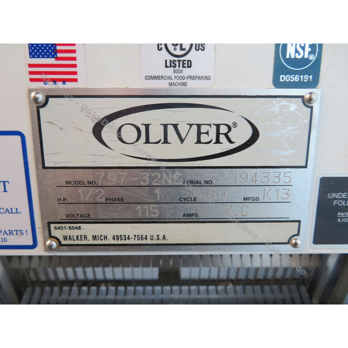 Oliver 797-32NC Bread Slicer 1/2" Cut, Used Excellent Condition image 4