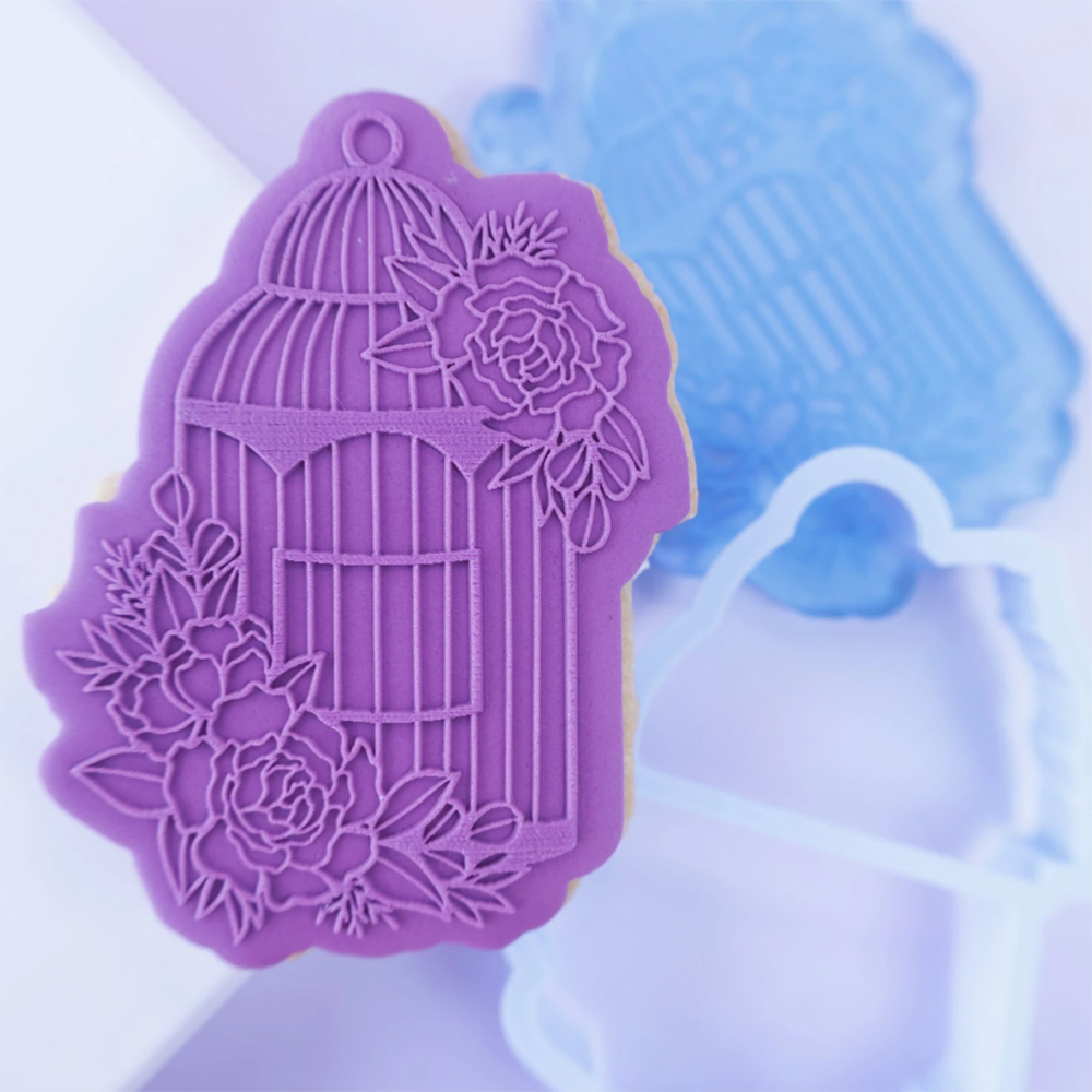 Sweet Stamps Floral Birdcage Stamp-N-Cut Outboss image 2